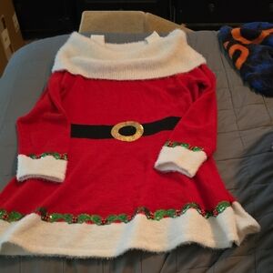 Holiday Time Red and White Knit Sweater